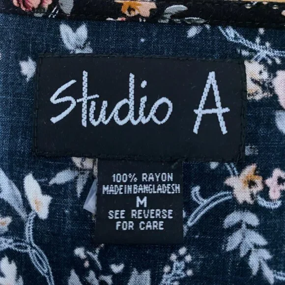 Vintage Studio A 1990's Floral Baby Doll Dress,  Medium - Picture 7 of 7